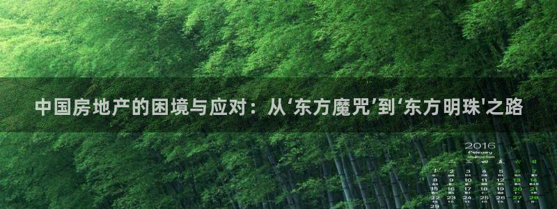 新宝5娱乐手机登录：中国房地产的困境与应对：从‘东方魔咒’到