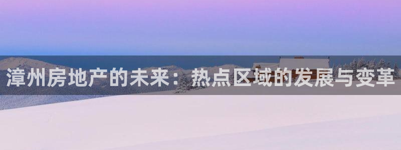 新宝股东张听2 5 5：漳州房地产的未来：热点区域的发展与变
