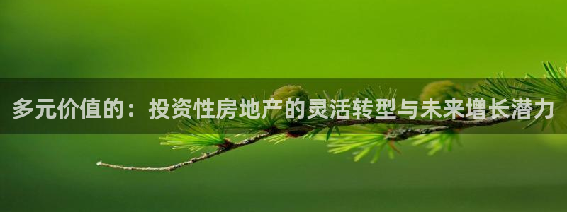 新宝5注册测速登录：多元价值的：投资性房地产的灵活转型与未来