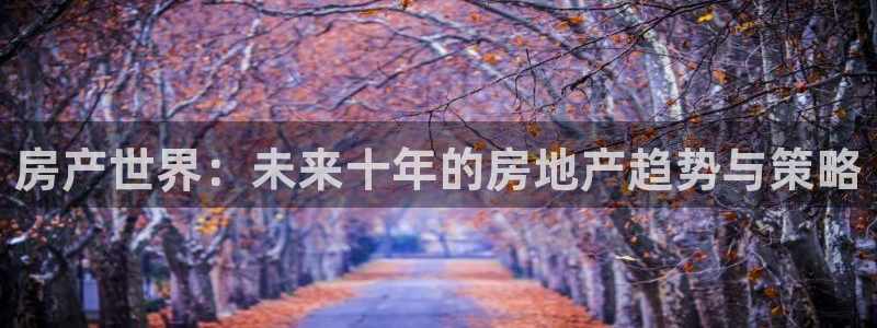 5新宝：房产世界：未来十年的房地产趋势与策略