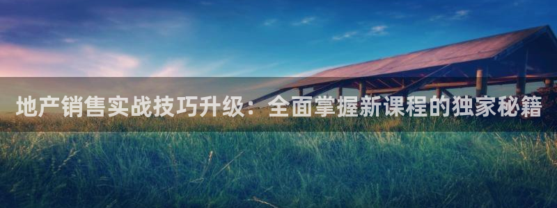 新宝5彩票是正规平台吗：地产销售实战技巧升级：全面掌握新课程