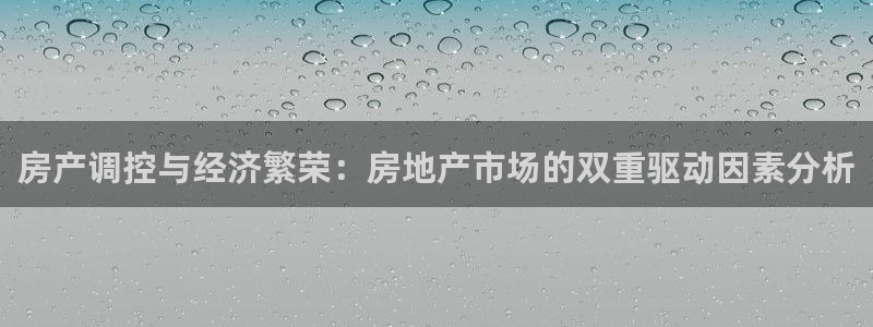 新宝5平台霸：房产调控与经济繁荣：房地产市场的双重驱动因素分