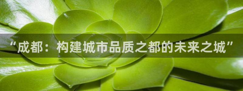 新宝5娱乐没：“成都：构建城市品质之都的未来之城”