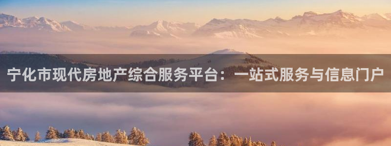 新宝集团新宝5：宁化市现代房地产综合服务平台：一站式服务与信