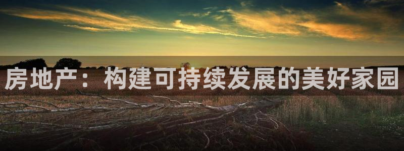 新宝5测：房地产：构建可持续发展的美好家园