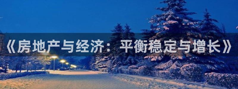 新宝5官网：《房地产与经济：平衡稳定与增长》