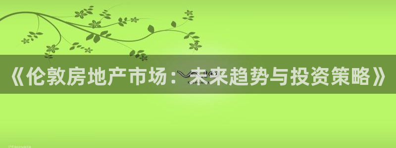 新宝注5册：《伦敦房地产市场：未来趋势与投资策略》