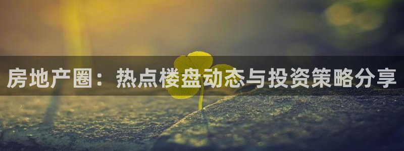 新宝5平台咋样：房地产圈：热点楼盘动态与投资策略分享