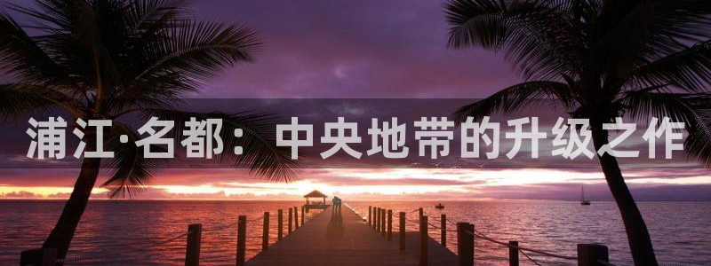 新宝5玩法：浦江·名都：中央地带的升级之作