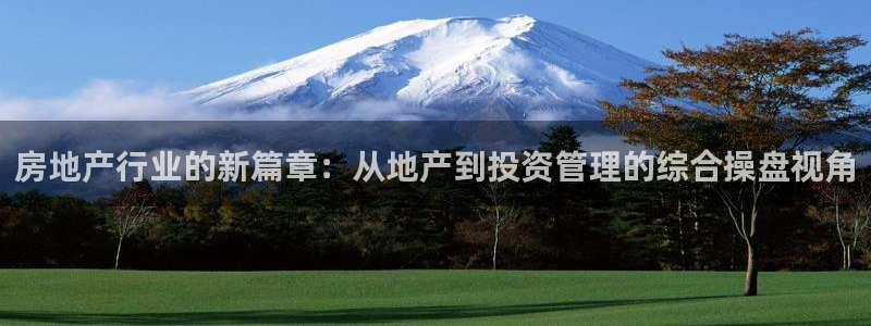 新宝5官网67五壹叁八：房地产行业的新篇章：从地产到投资管理