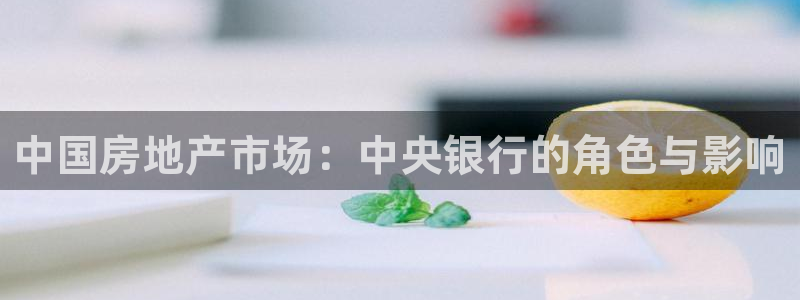 新宝5登录测速中心：中国房地产市场：中央银行的角色与影响