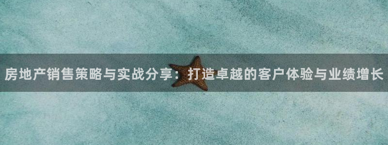 新宝5可靠吗：房地产销售策略与实战分享：打造卓越的客户体验与